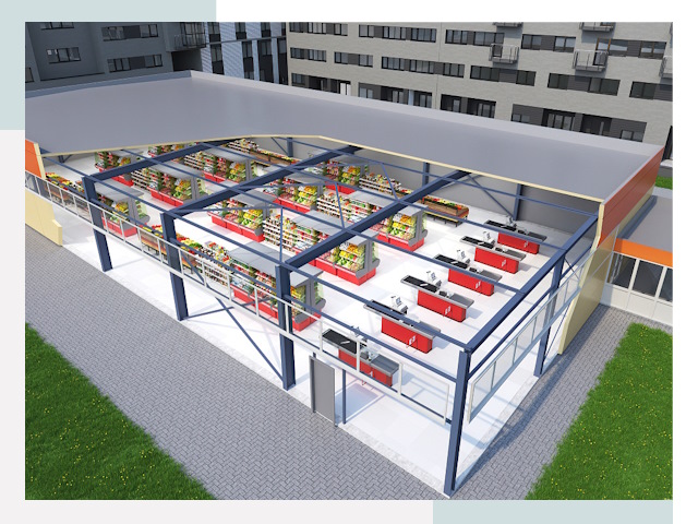 Строительство магазинов в Туймазы от 611 руб. за м²