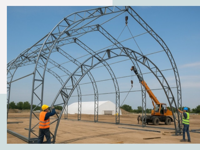 Монтаж ангаров в Туймазы от 611 руб. - Надежно и быстро